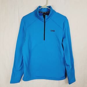 Colmar Thermal stretch ski jumper blue quarter zip pullover Size med Base Layer